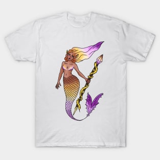 Lesbian Pride Sunset Mermaid T-Shirt